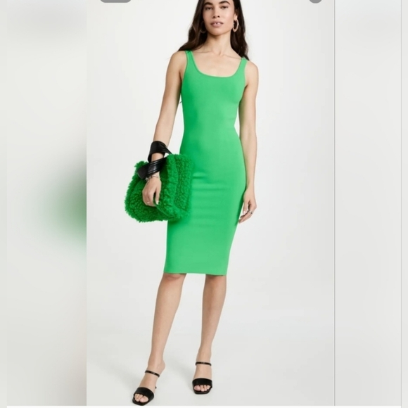 alice + olivia darian green midi dress Size Meduim - Picture 9 of 16